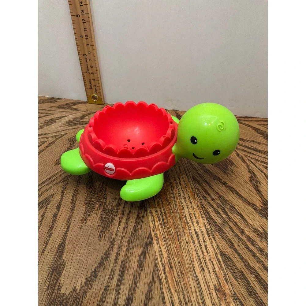 Fisher-Price Unisex Baby Fisher-Price Turtle Bath Toy OS Green Red